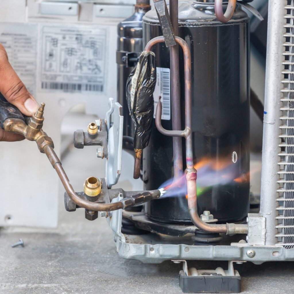 Routine HVAC maintenance checkup by certified technician